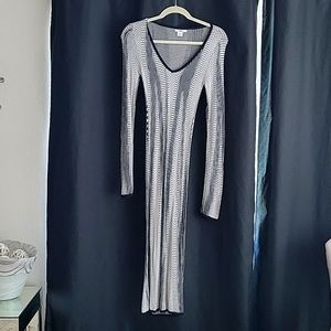 Bar III bodycon black and white dress